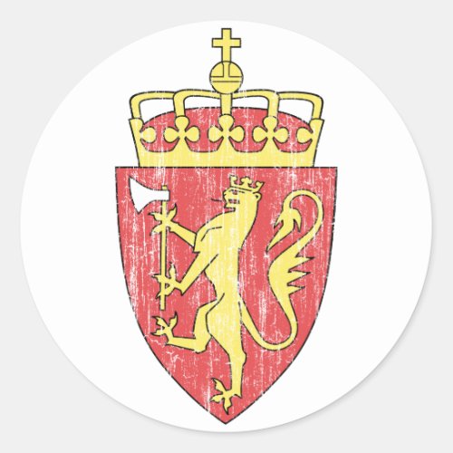 Norway Coat Of Arms Classic Round Sticker