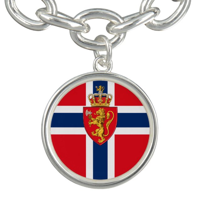 Norway coat of arms on Norway's flag, Norwegian 2 Bracelet (Design)
