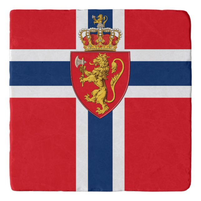 Norway coat of arms on Norway's flag, Norwegian 2 Trivet (Front)