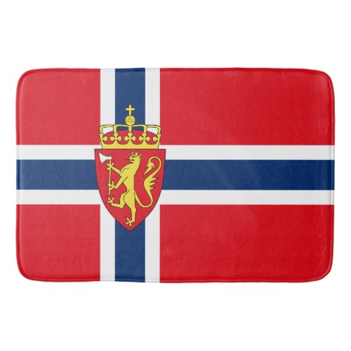 Norway coat of arms on Norways flag Norwegian Bath Mat