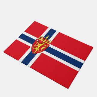 Norway coat of arms on Norway's flag, Norwegian Doormat