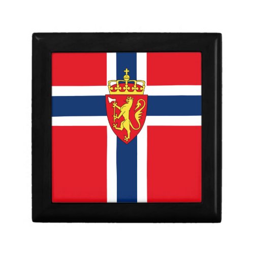 Norway coat of arms on Norways flag Norwegian Gift Box