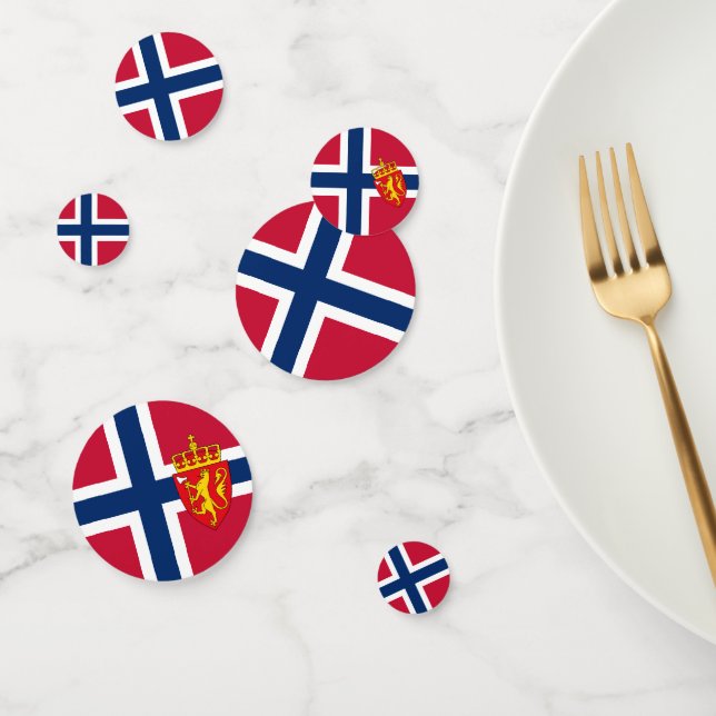 Norway Confetti, party, Norwegian Flag Confetti (Group)