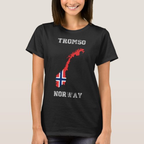 Norway Distressed Flag Tromso Pride T_Shirt