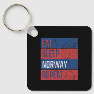 Norway - Eat Sleep Norway Repeat Keychain
