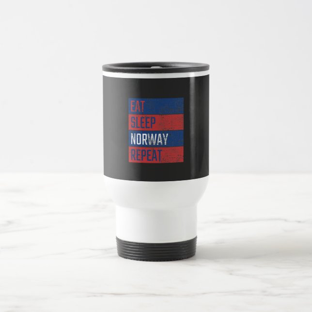 Norway - Eat Sleep Norway Repeat  Travel Mug (Center)