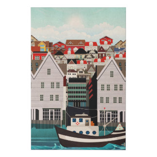 Norway faux canvas print