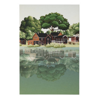 Norway faux canvas print