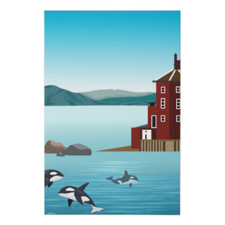 Norway faux canvas print