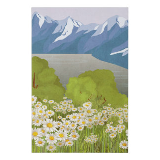 Norway faux canvas print