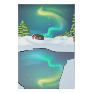 Norway faux canvas print