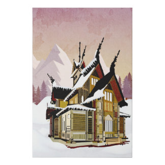Norway faux canvas print