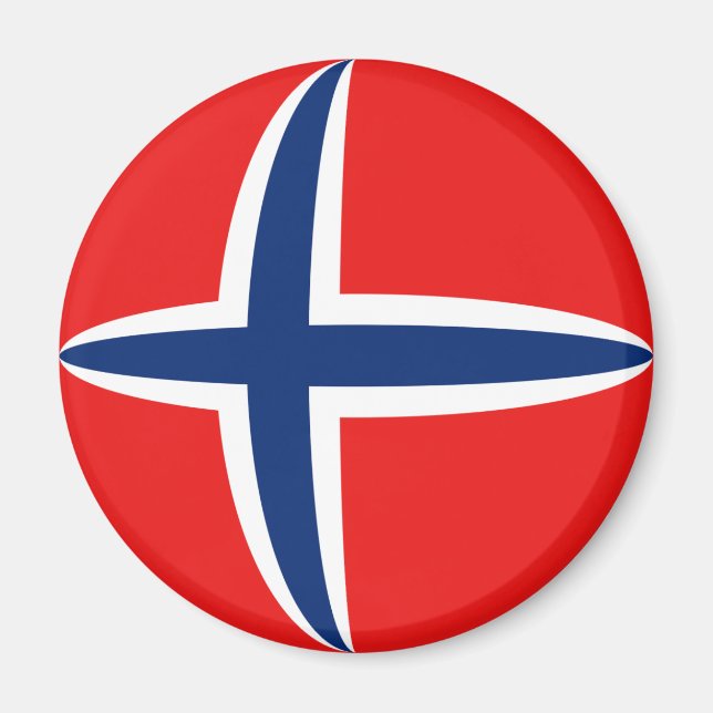 Norway Fisheye Flag Magnet (Front)