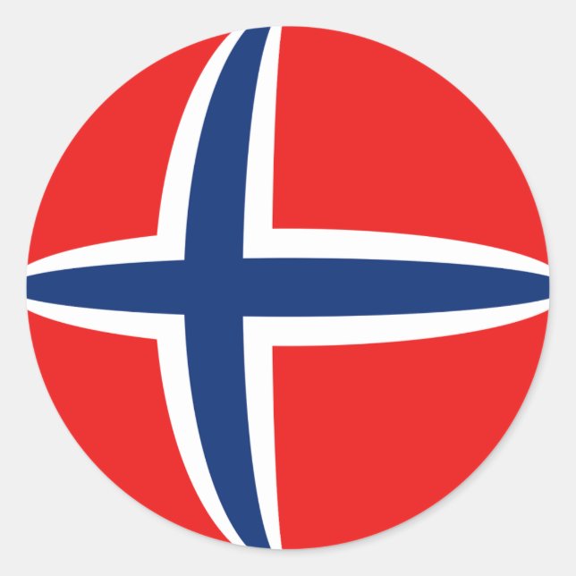 Norway Fisheye Flag Sticker (Front)