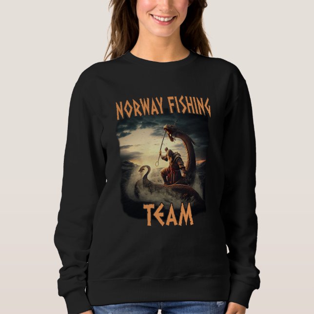 Norway Fishing Team Scandinavia Norge Souvenir Nor Sweatshirt (Front)