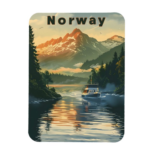 Norway Fjord Magnet (Vertical)