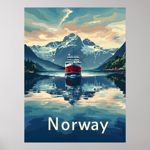 Norway Fjord Poster