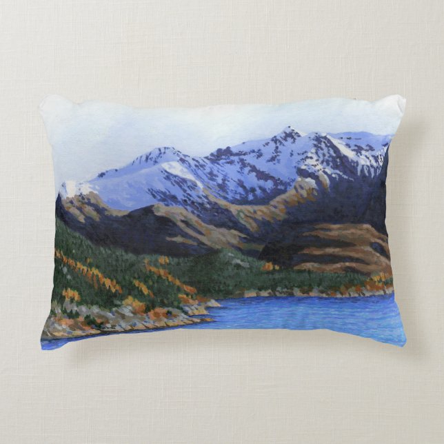 Norway fjords and mountains accent pillow (Front)