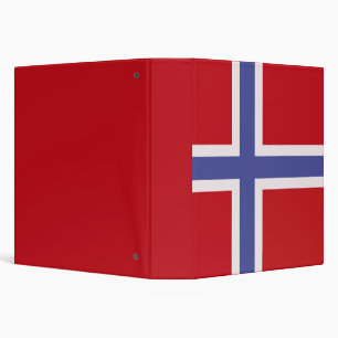 Norway flag 3 ring binder