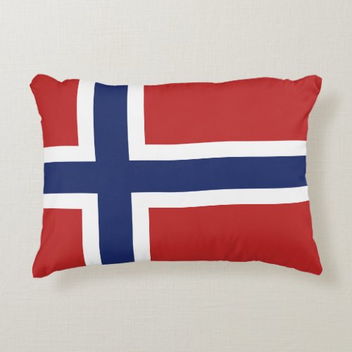 Norway Flag Accent Pillow