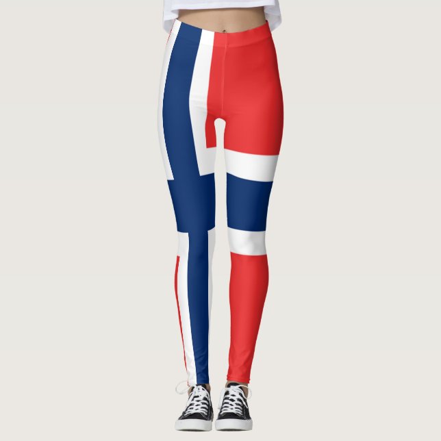 Norway flag all over design leggings (Front)