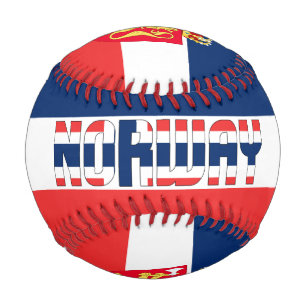 Norway Flag and Coat of Arms Patriotic Baseball
