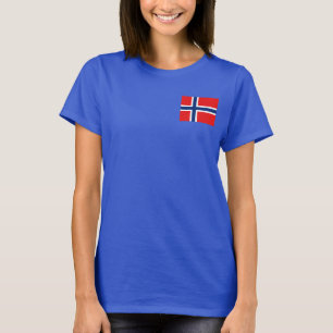 Norway Flag and Map dk T-Shirt