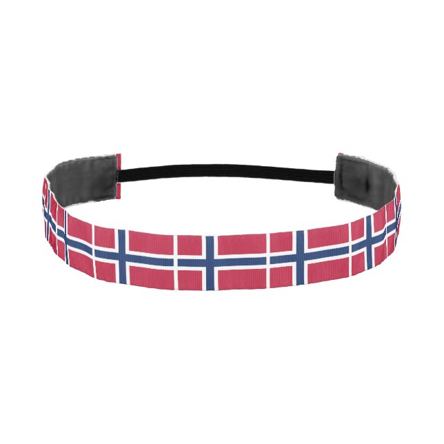 Norway Flag Athletic Headband (Front)