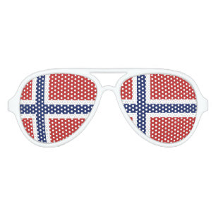 Norway Flag Aviator Sunglasses