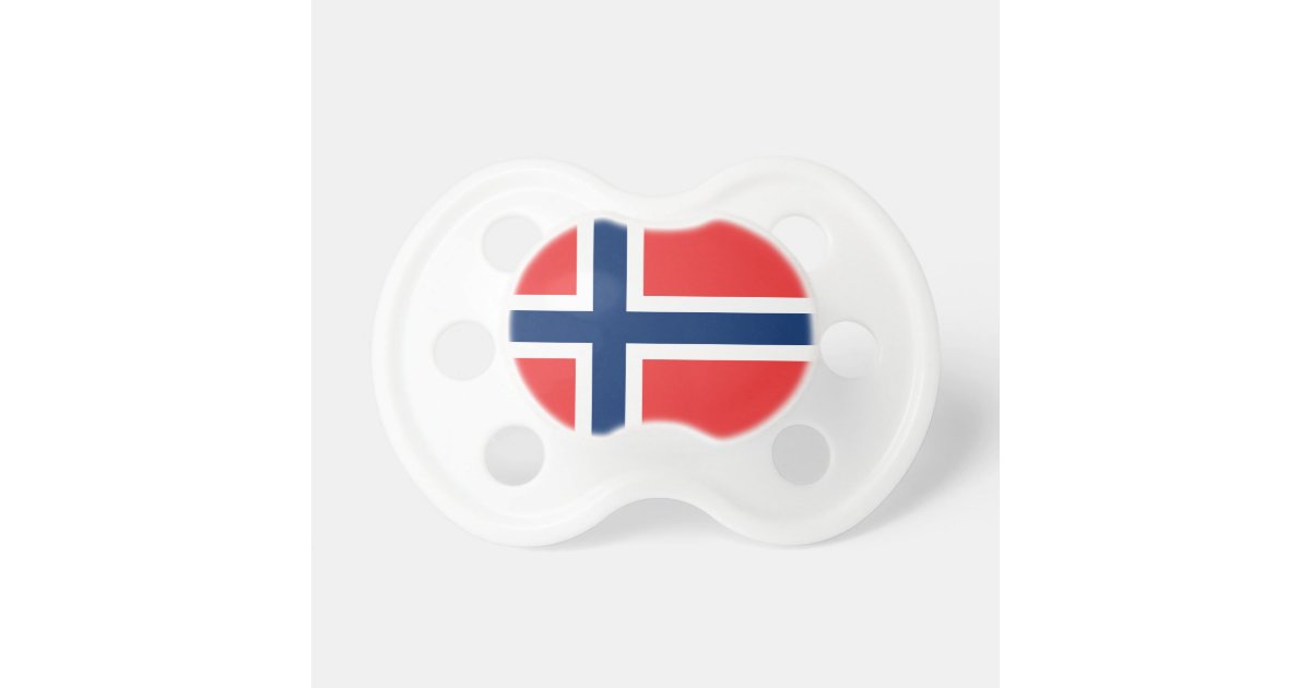 Norway flag baby pacifier | Cute baby shower gift | Zazzle