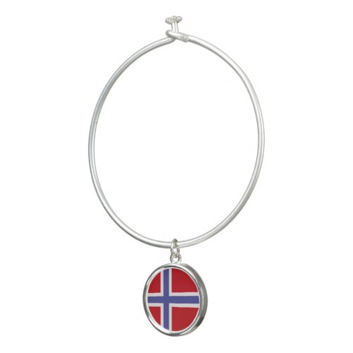 Norway flag bangle bracelet