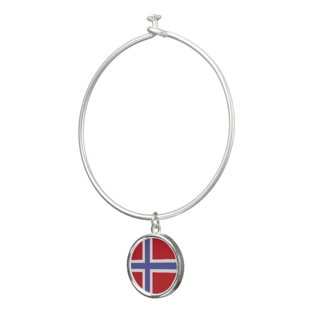 Norway flag bangle bracelet (3/4)