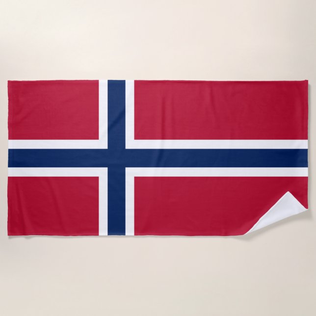 Norway Flag Beach Towel (Front)