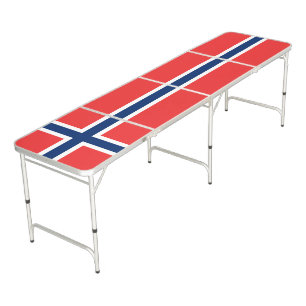 Norway Flag Beer Pong Table