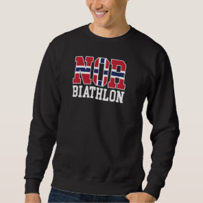 Norway Flag Biathlonist  Norwegian Nor Biathlon Pu Sweatshirt