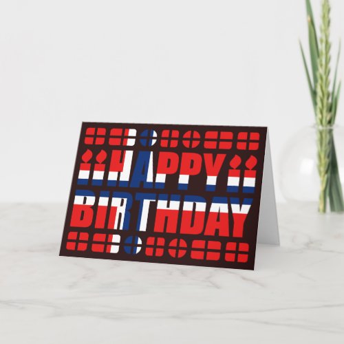 Norway Flag Birthday Card