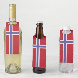 Norway flag bottle hanger tag