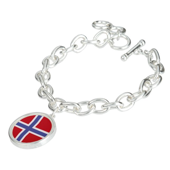 Norway flag bracelet (Side)