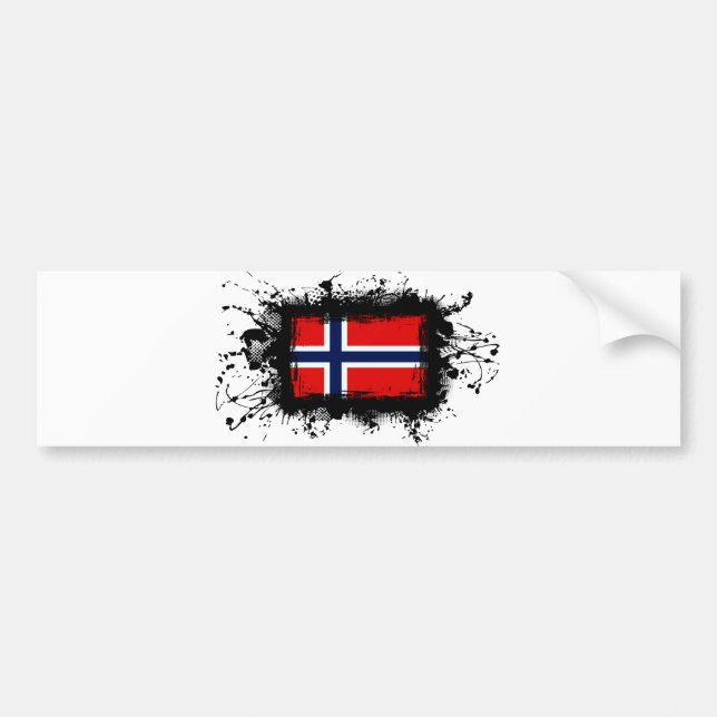 Norway Flag Bumper Sticker (Front)