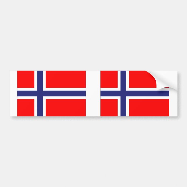 Norway flag bumper sticker (Front)