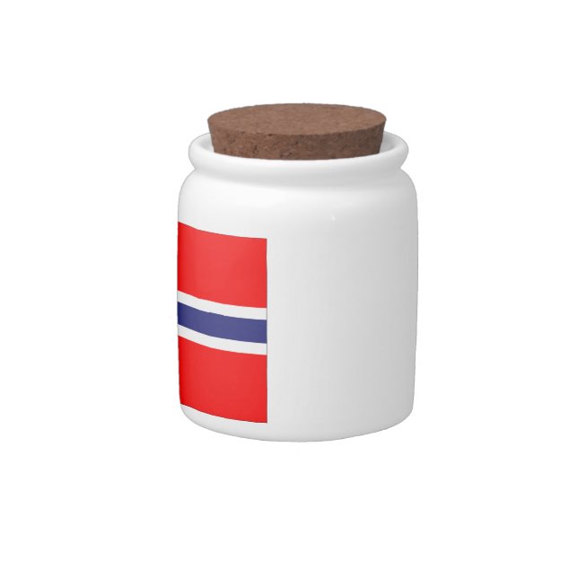 Norway flag Candy Jar (Right)