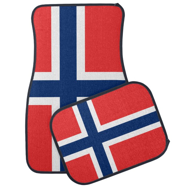 Norway Flag Car Floor Mat (Set)
