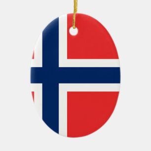 Norway Flag Ceramic Ornament