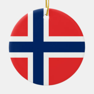 Norway Flag Ceramic Ornament