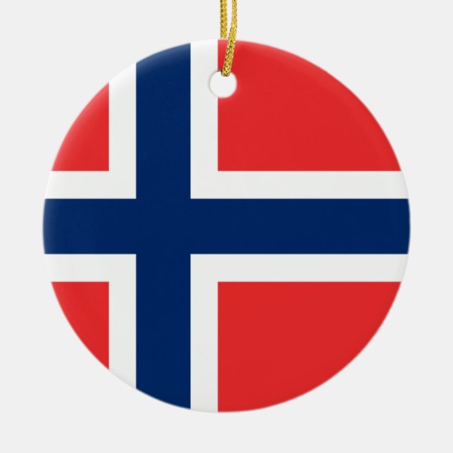 Norway Flag Ceramic Ornament (Front)