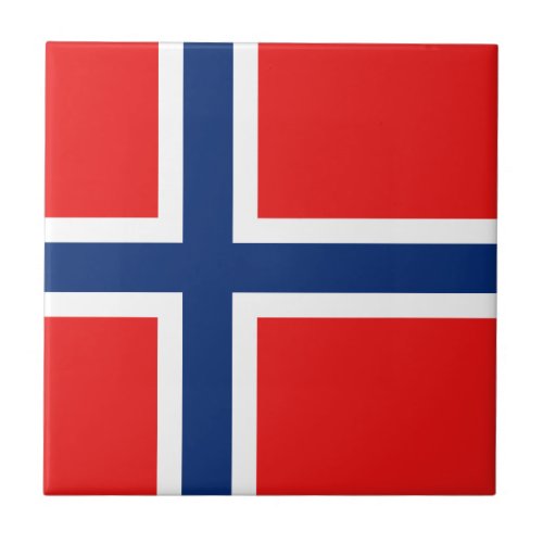 Norway Flag Ceramic Tile