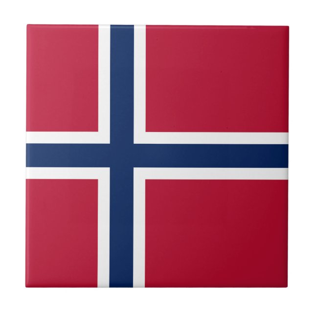 Norway Flag Ceramic Tile (Front)