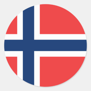 Norway flag classic round sticker