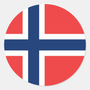Norway Flag Classic Round Sticker