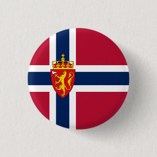 Norway Flag/ Coat of Arms Button